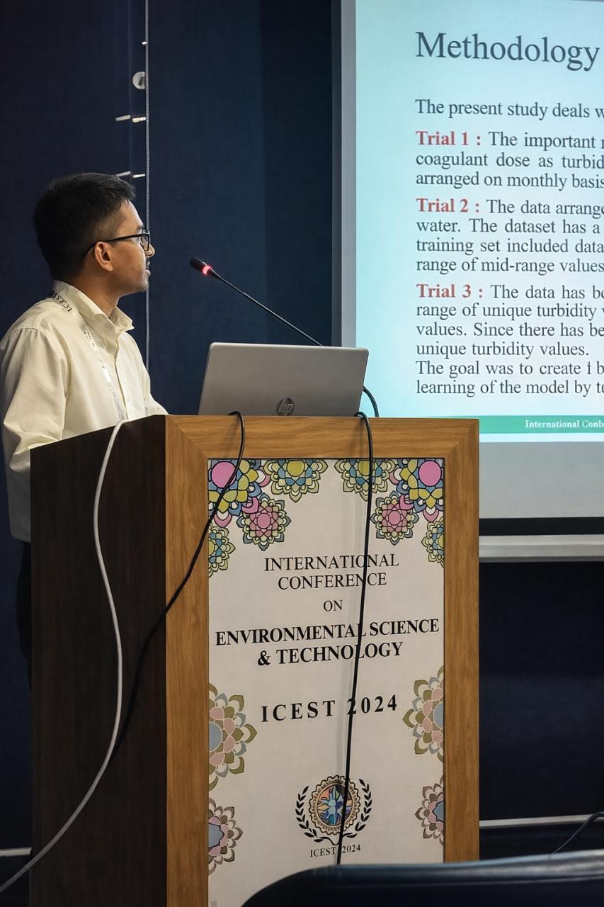 Sagar W. Jadhav presenting at an international conference